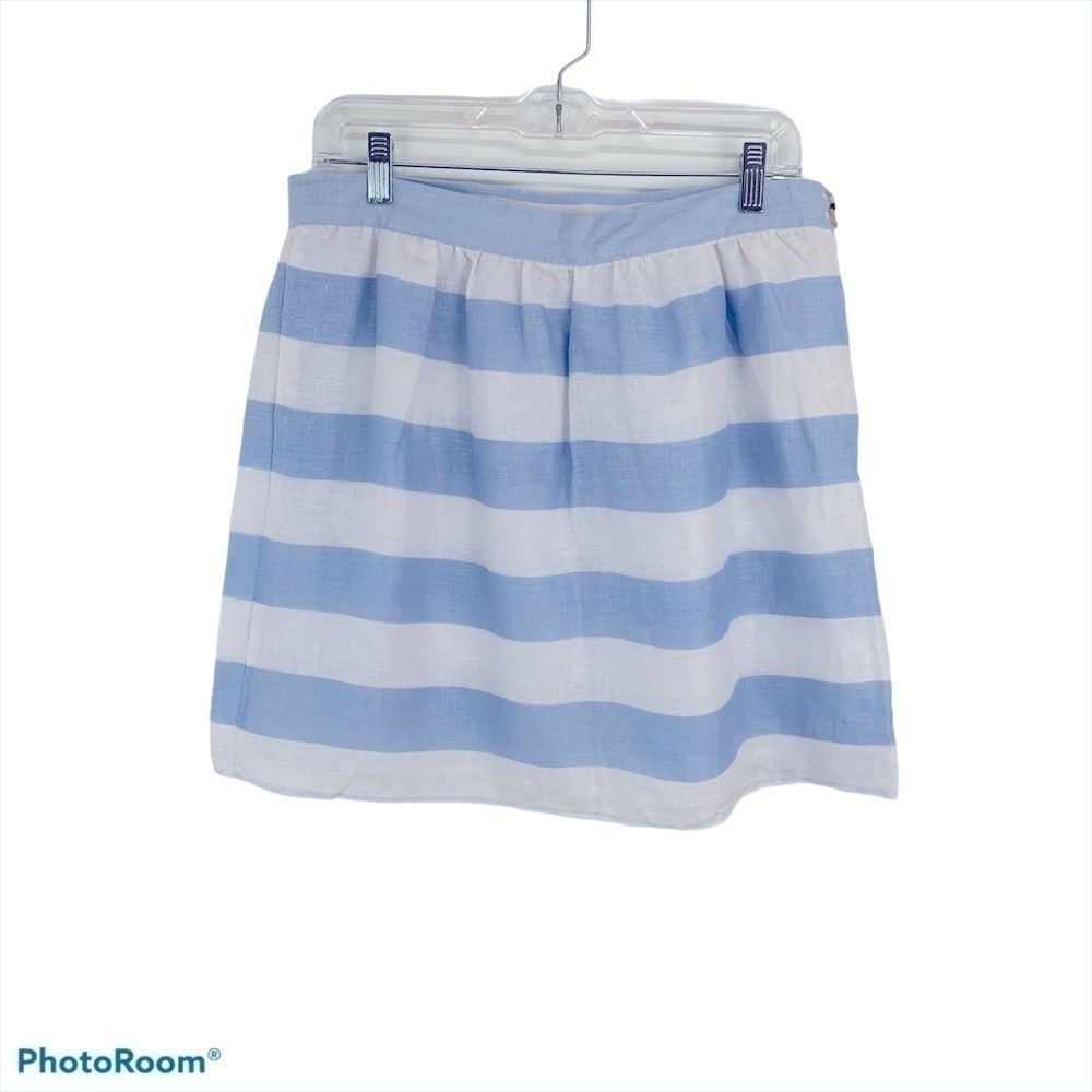 Kenar 100% linen striped skirt.